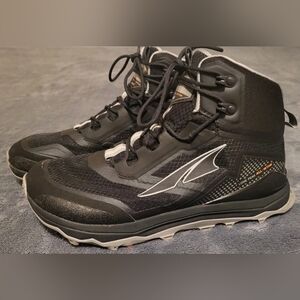 Altra Lone Peak All Weather Mid Hiking Shoes Black Waterproof Mens Size US 8.5
